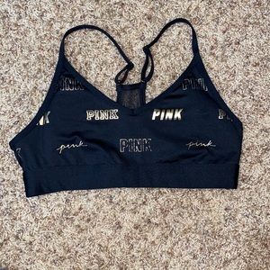 Pink sports bra